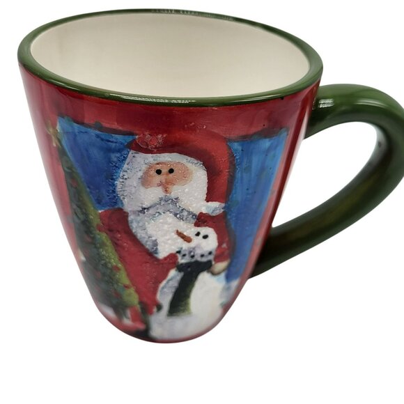 Zulauf Designs The Sakura Table Snowman Santa's Coffee Mug Christmas 14 oz - Picture 5 of 11